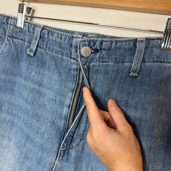 AMO Edith Wide Leg Denim Trouser in Romance 100% Cotton Slouchy Fit size 29 - Picture 7 of 14